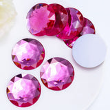 Briskbloom 40MM Large Flatback Rhinestones, 8PCS Peach Pink Round Acrylic Big Flatback Gems for Craft Cosplay Costume Jewelry Ma