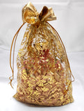 3A Featuretail 6 Inch x 8 Inch Net Fabric Drawstring Pouch for Dry Fruits Packing, Organza Shagun Potli, Bags for Return Gifts P