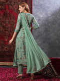 Gosriki Women'S Rayon Blend Printed Straight Kurta With Pant & Dupatta (Vice Green-Vks02-Gs_Xl_Green_X-Large),Green,,B0D9YS5ZBY