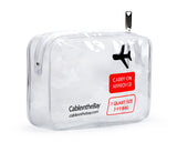 Cableinthebay TSA Approved Clear Travel Toiletry Bag-Quart Sized with Zipper-Airport Airline Compliant Bag/Bottles-Men's/Women's