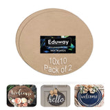 Eduway 10 Inch Round Mdf Board For Mandala, Lippan, Resin Art & Craft, 4Mm Thick,Pof 2 Premium Cardboard Material For Artists, A