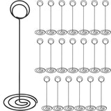 24 Pack 8.86 Inch Table Number Holder Wire Photo Holder Picture Name Menu Clips Memo Note Cards Stand for Wedding Reception Anni