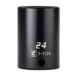 Capri Tools 3/8 in. Drive 24 mm SemiDeep Impact Socket