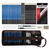 Corslet 41 Pcs Professional Drawing Supplies Sketching Art Kit Pencil Set With Tools Pouch Complete Artist Charcoal Sketch Penci
