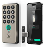 igloohome (NEW!) Deadbolt Go Smart Lock (Satin Nickel) w/Fingerprint, Digital Keys, Remote PIN Codes, WiFi Bridge (Sold Separate