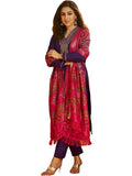 Gosriki Women'S Rayon Viscose Embroidered Straight Kurta With Pant & Dupatta (Guzarish Begani-Gs_M_Begani_Medium),Begani,,B0DWFJLWJ3