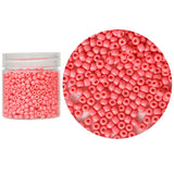 Bala&Fillic Peach Color 4mm Glass Seed Beads About 1400pcs in Box 6/0 Glass Craft Seed Beads for Jewelry Making (Peach, 4mm)