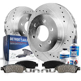 Detroit Axle - Rear Brake Kit for 1999-2006 Chevy GMC Sierra Silverado 1500, 00-01 Tahoe Yukon, 03-05 Astro Safari Replacement D