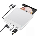 NOLYTH External Blu Ray Player, Portable Bluray Drive External for Mac, USB Blu Ray Burner with 3.5mm Audio SD TF USB Slot for L