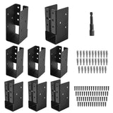 AXWHYS Concealed Joist Hangers, 8 Pcs of 2x4 Outdoor Trim Concealed Flanges, Q235B Steel Powder Coated Concealed Mount Joist Han
