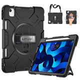 SUPFIVES Case for iPad Air 5th Gen 2022 10.9 Inch : iPad Pro 11 inch/iPad Air 4th Gen Military Grade Heavy Duty Silicone Case wi