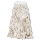 Unisan CutEnd Wet Mop Head, Cotton, No. 16, White, 12/Carton