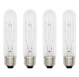 Creative Hobbies 3090 (Pack of 4) 40T10/CL - 40 Watt T10 Clear Tubular - 120V - Medium (E26) Base - Incandescent Light Bulbs