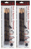 Peel & Sketch Charcoal Pencils 3/Pkg