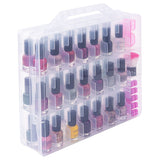 DreamGenius Nail Polish Organizer Case for 48 Bottles with 2 Nail Separators, Double Side Gel Nail Polish Holder with Adjustable