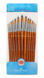 Urban Box Round Pointed Paint Brush Set Of 13, Synthetic Hair