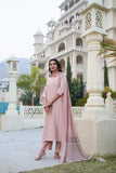 Anni Designer Women'S Rayon Blend Solid Straight Kurta With Pant & Dupatta (Raja Saab Beige-Vks03_Xl_Beige_X-Large),Beige,XL,,,