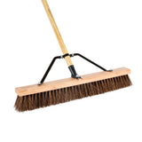 RestaurantwareClean Tek Professional 24 Inch Push Broom, 1 HeavyDuty Broom With 60 Handle Palmyra Bristles, Use Indoor An