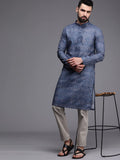 Manyavar Men'S Kurta, Full Sleeves Mandarin Collar Ethnic Knee-Length Kurta Only, Kurta For Festival, Wedding, Party And Anniver