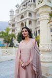 Anni Designer Women'S Rayon Blend Solid Straight Kurta With Pant & Dupatta (Raja Saab Beige-Vks03_Xl_Beige_X-Large),Beige,XL,,,