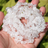 400pcs Natural Chip Stone Beads for Jewelry Making Clear Quartz 5-8mm Irregular Gemstones Healing Crystal Loose Rocks Bead Hole