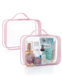 BAGSMART TSA Approved Clear Toiletry Bag, 2 Packs Quart Size Water Resistant Makeup Cosmetic Bags for Women, Airport Airline Tra