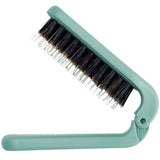 Uffy MiniPop Travel Hair Brush - Mini Folding Boar Bristles for Women, Men & Kids | Kid-Friendly Portable Purse Brush for Wet &