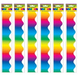 Teacher Created Resources Scalloped Border, 2.19-Inch X 210-Ft, Rainbow (Tcr4177-6)