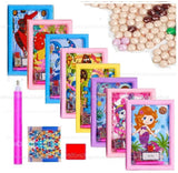 ASFunClub 8Pcs 5D Diamond Painting Kit for Kids DIY Crystal Gem Arts and Crafts Mosaic Set with Frame Creative Hobby Gift & Birt