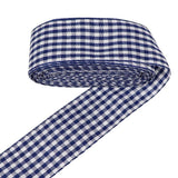 Gingham Ribbon Plaid Ribbon for Gift Wrapping Party Wedding Christmas Decoration (Navy Blue,1 (25mm) x 10 Yards)