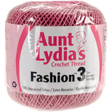 Coats Crochet Aunt Lydias Fashion Crochet, Cotton Size 3, Warm Rose