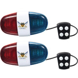 2 Pieces Bike Police Sound Lights LED Sounds Trumpet Bike Horn Police Siren Warning Safety Bicycle LED Light Waterproof