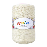 golo Wool Cone Yarn for Weaving 8.8oz 400yd 100% Wool Yarn for Hand Knitting 401-White