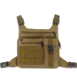 Tactical Chest Bag Lightweight Running Chest Pack, Water Resistant Running Vest Pack with Phone Holder Running Backpack for Men