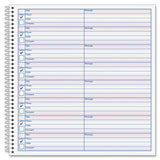 Adams Voice Mail Log, 8.25 x 8.5 Inch, Spiral Bound, 60 Forms per Book, 2Pack, White (S8714)