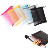 patu Zipper Mesh Bags, Size M / A6, 5 Pieces, Beauty Makeup Cosmetic Accessories Organizer, Travel Toiletry Kit Set Storage Pouc