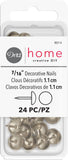 Dritz Home 9014 Smooth Decorative Nails, 7/16-Inch, Nickel (24-Piece)