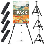 Easel Stand for Sign, Hemndic 66 Easels Stand for Painting Heavy Duty, Portable Travel Easel for Display (4 Pack)