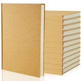 Henoyso 12 Pcs A5 Blank Notebooks Journals Bulk 100 Sheets/200 Pages Unlined Craft Notebooks Kraft Sketchbooks Hardcover for Wri