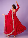Wedani Georgette Sequins Work Anarkali Kurta Set For Women (In Alpha S Regular Pink),PINK,S,Georgette,Anarkali,