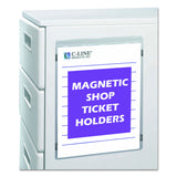 CLine Magnetic Clear Vinyl Shop Ticket Holders, 9 x 12 Inches, 15 per Box (83912)