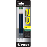 Pilot, G2 Gel Ink Refills, Fine Point 0.7 mm, Lime Green, Pack of 2