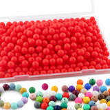 Sunrony 240Pcs 12mm Silicone Beads for Keychain Making, Round Silicone Beads for Pens and Necklace Bracelet Crafts Making(Scarle