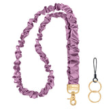 Hovmwey Scrunchie Teacher Lanyards for ID Badges Keys, Cute Long Neck Key Lanyard Straps for Women Card Holder Keychain Wallet(S