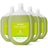 Method Gel Dish Soap Refill, Lime + Sea Salt Scent, Powerful Cleaning Formula, Large Refill Tub, Biodegradable Formula, Cuts Thr