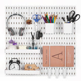 VEVOR Pegboard Combination Kit, 11 x 11 Plastic Pegboard, 4 Panels, Peg Board Wall Organizer Kit with Accessories, for Garage To