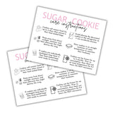 Sugar Cookie Care Instruction Cards 30pk 4.25x5.5DIY Cookie Decorating Kit Aftercare and Storage Tips Client Packaging Homem