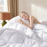 DOWNCOOL Comforters Oversize King Size, White Duvet Insert, Lightweight