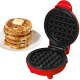 OVENTE Electric Mini Waffle Maker, 550W Fast Heating Element with Overheat Protection, 4-Inch Non-Stick Plates and Cooking Surfa