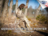 2025 2026 German Shorthair Pointer Calendar - Dog Breed Monthly Wall Calendar - 12 x 18 Open - Thick No-Bleed Paper - Giftable -